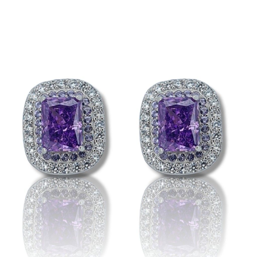 Platinum plated silver 925º earrings (code FC007886)