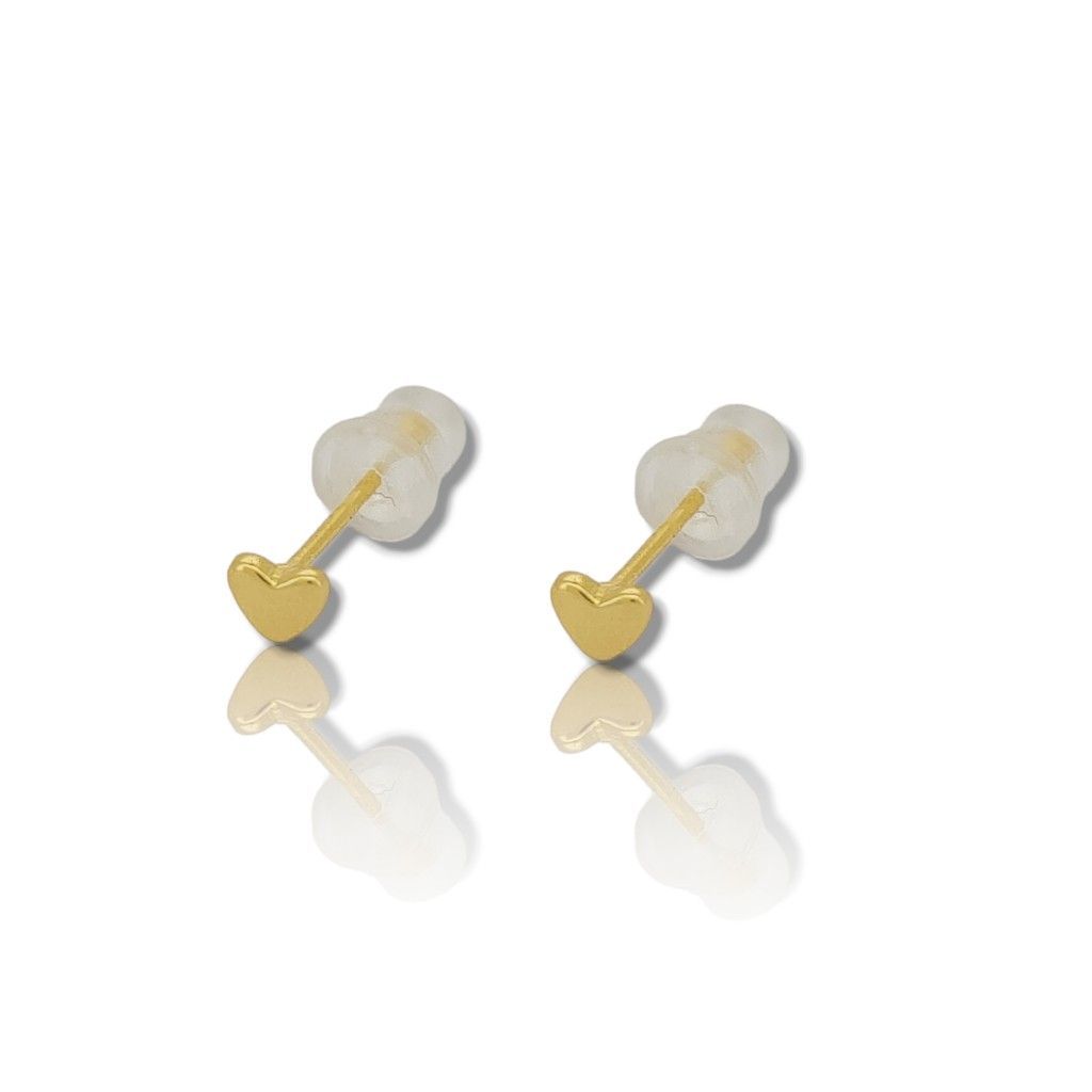 Platinum plated 925º heart earrings FC000688
