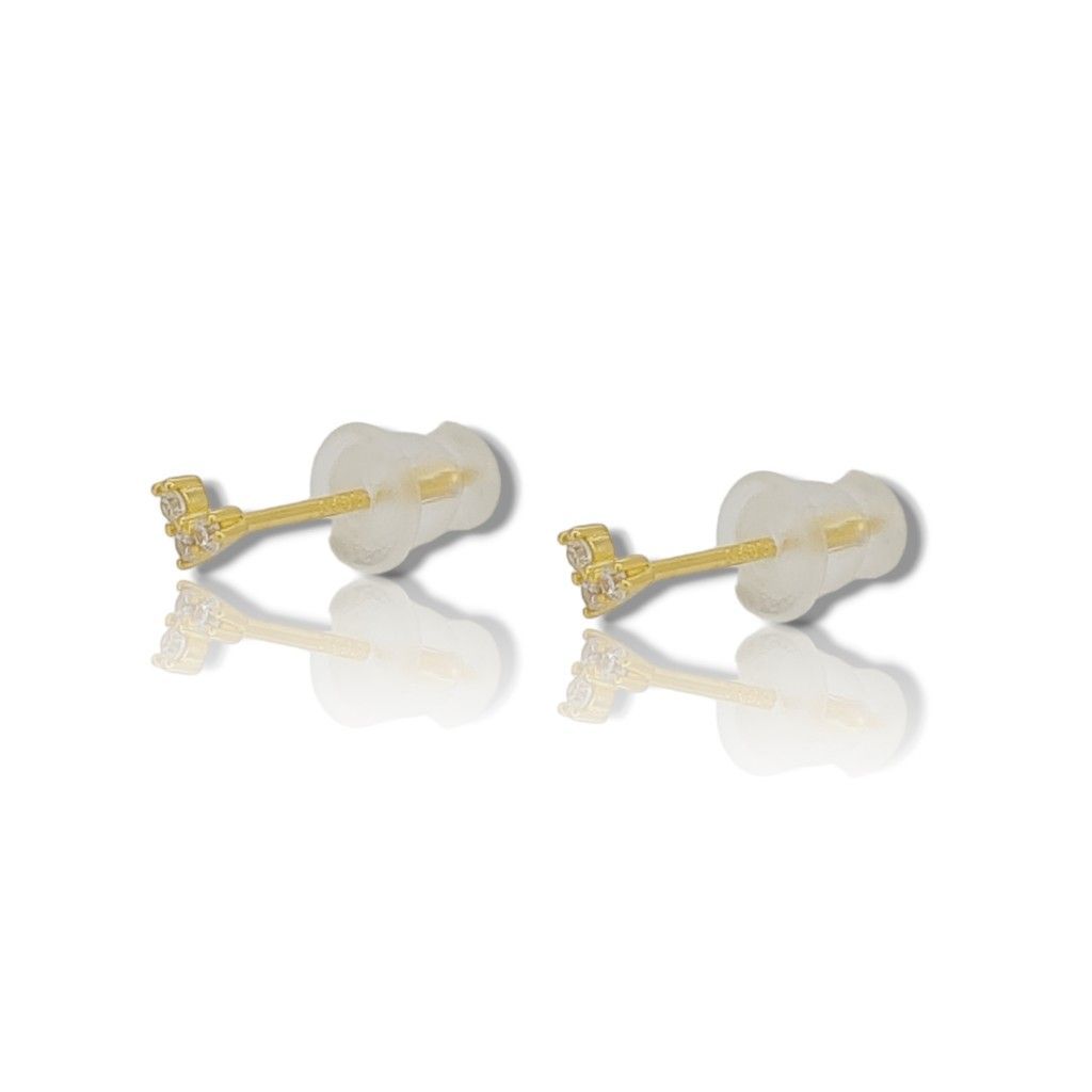 Gold plated 925º heart earrings with zircon FC000690