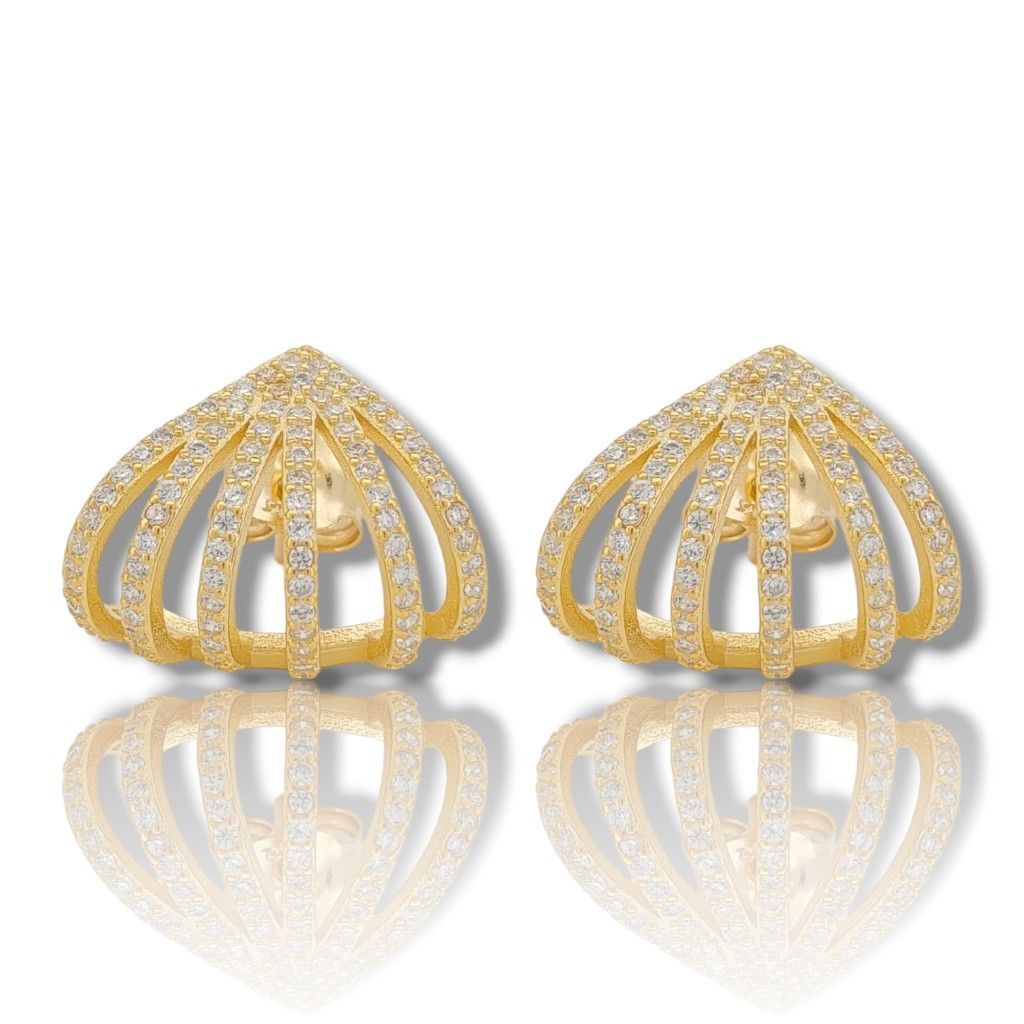 Gold plated silver 925º hoop earrings(code FC009207)