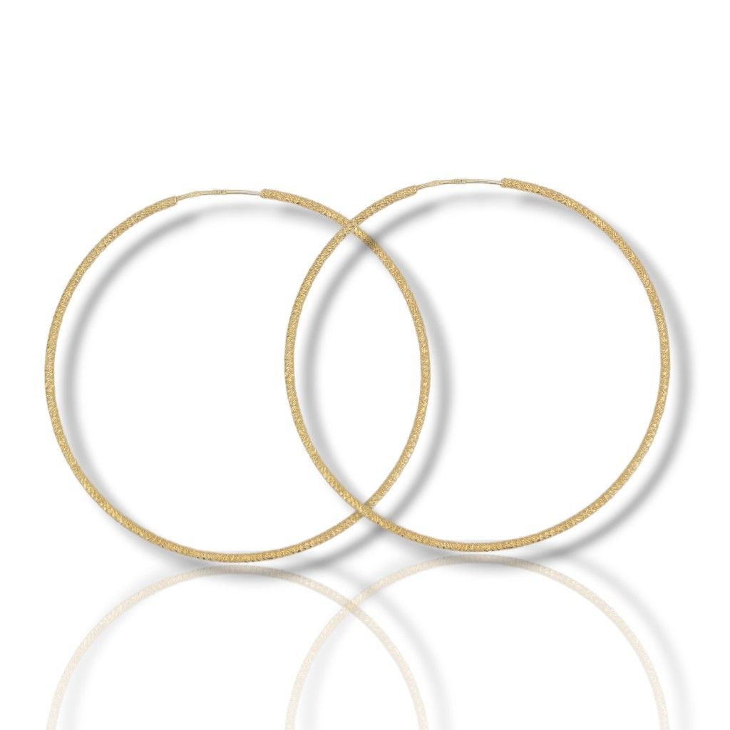 Orecchini cerchio in argento 925° dorato  (code SHK024)