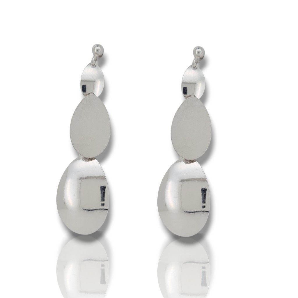 Platinum plated silver 925º drop earrings (code SHK1355B)