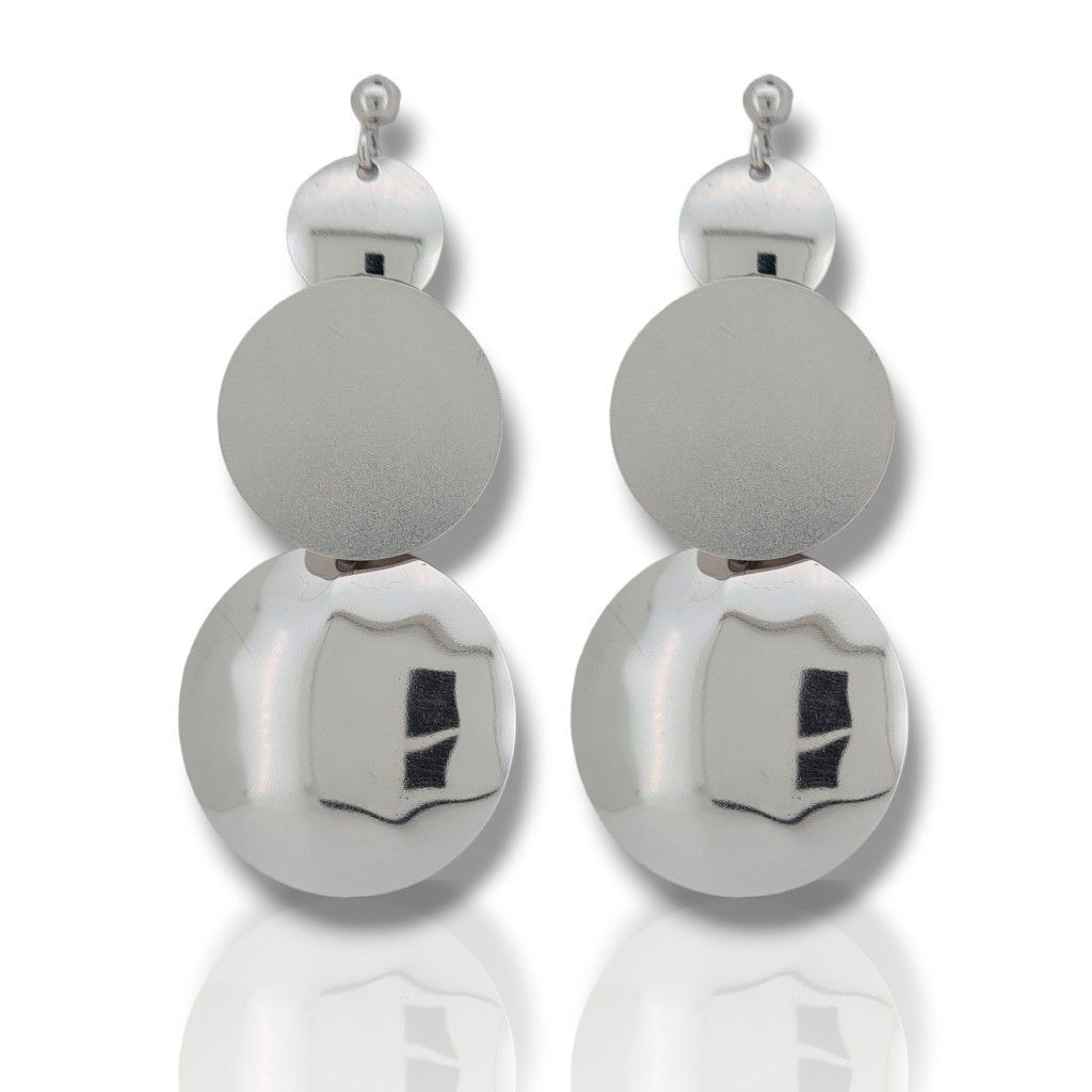 Platinum plated silver 925º drop earrings (code SHK1356B)