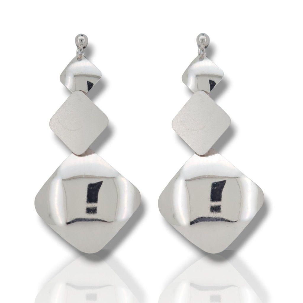 Platinum plated silver 925º drop earrings (code SHK1408B)