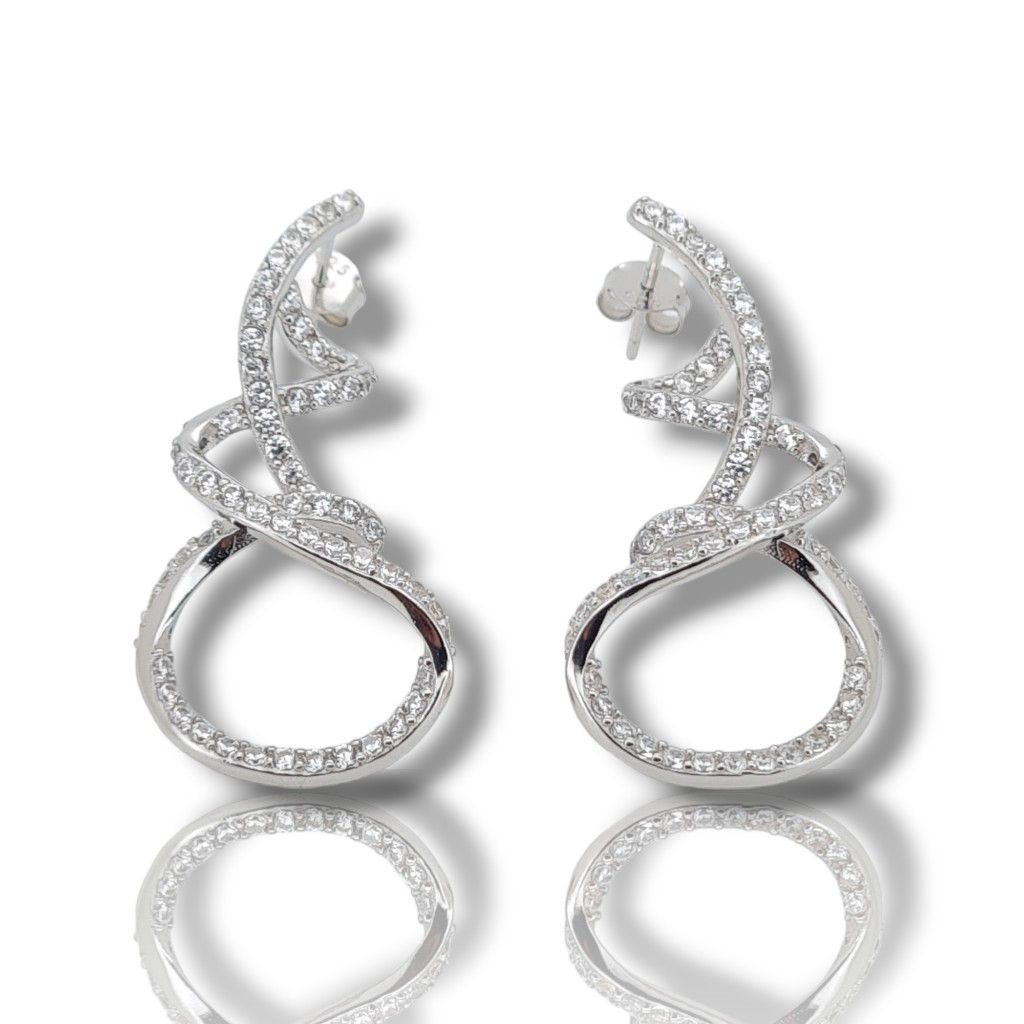 Platinum plated silver 925º  earrings (code SHK821)