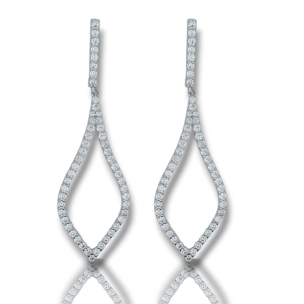 Platinum plated silver 925º  earrings (code SHK953)