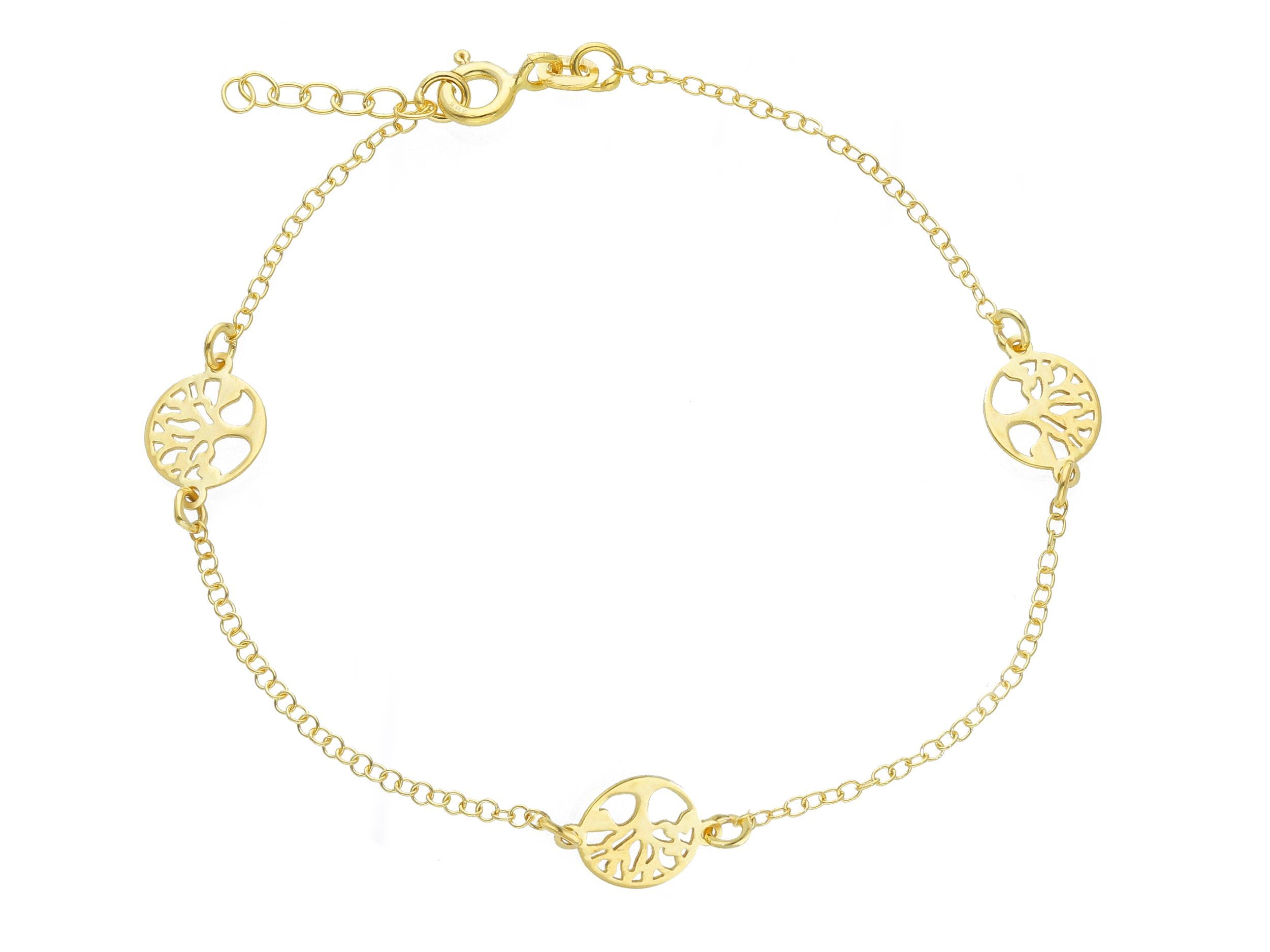 Yellow Gold K14 Bracelet with the tree of life (code S254950)