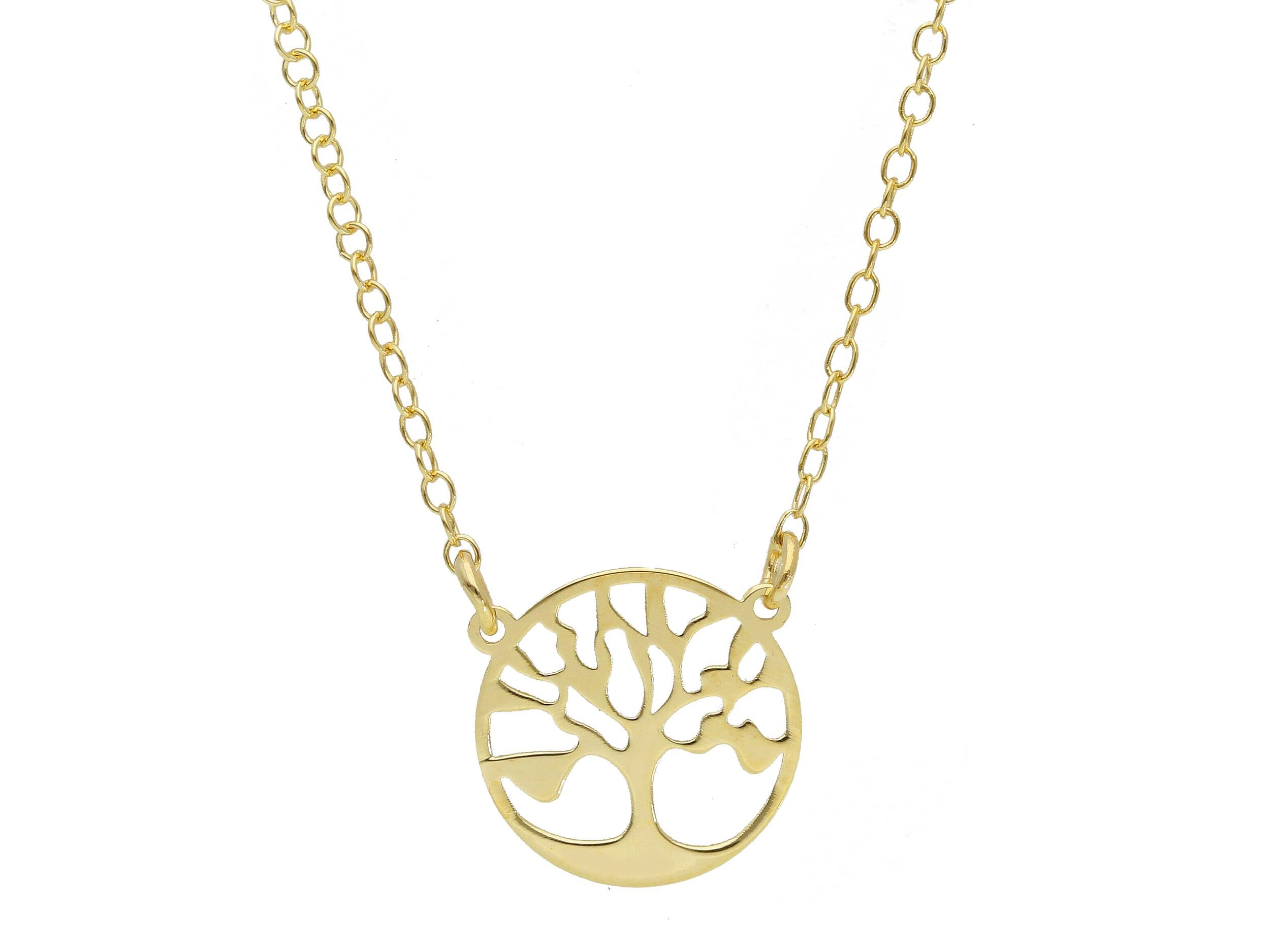 Golden necklace with the tree of life k14  (code S254951)