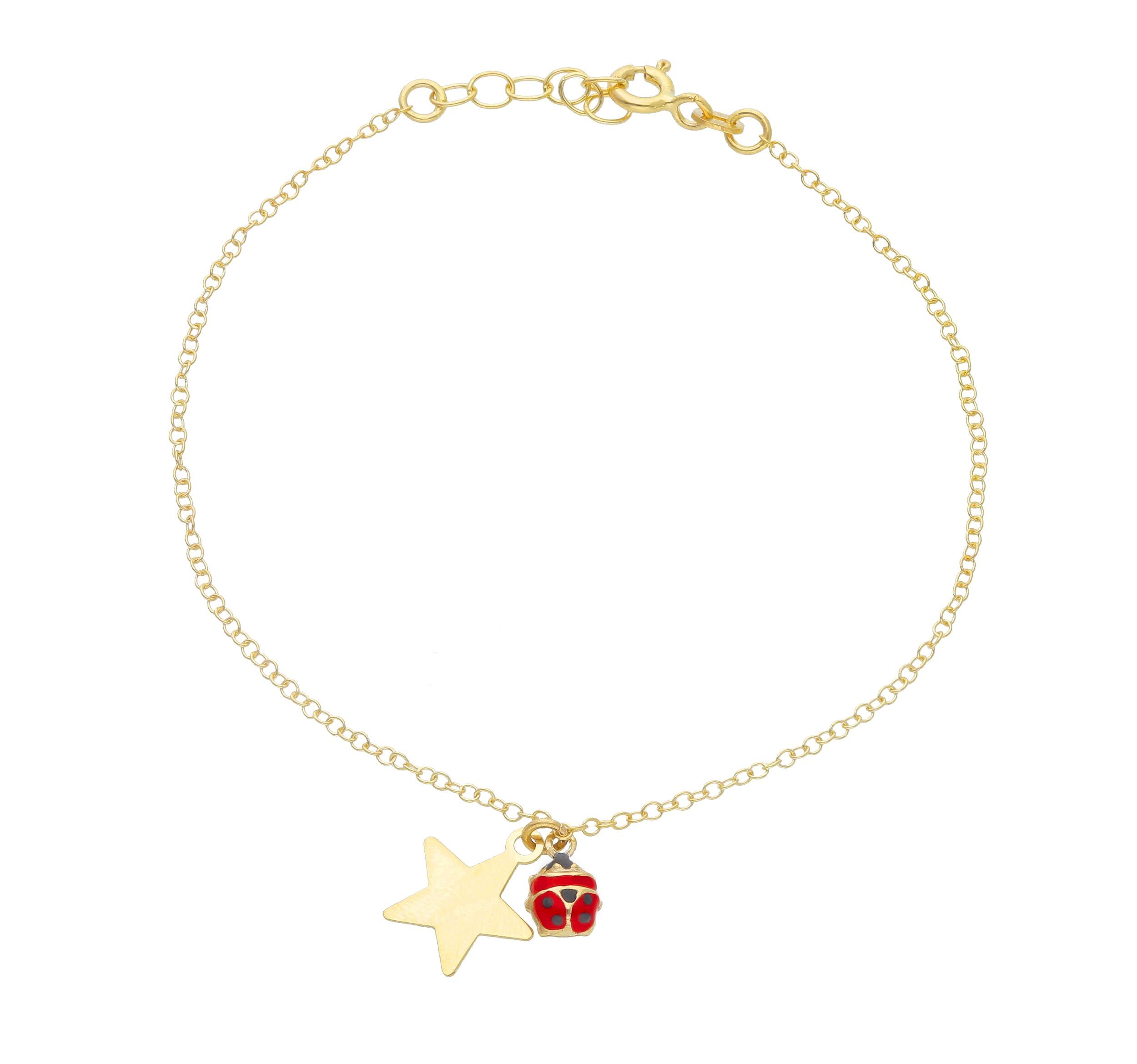Yellow gold bracelete ladybugs k14 (code S266398)