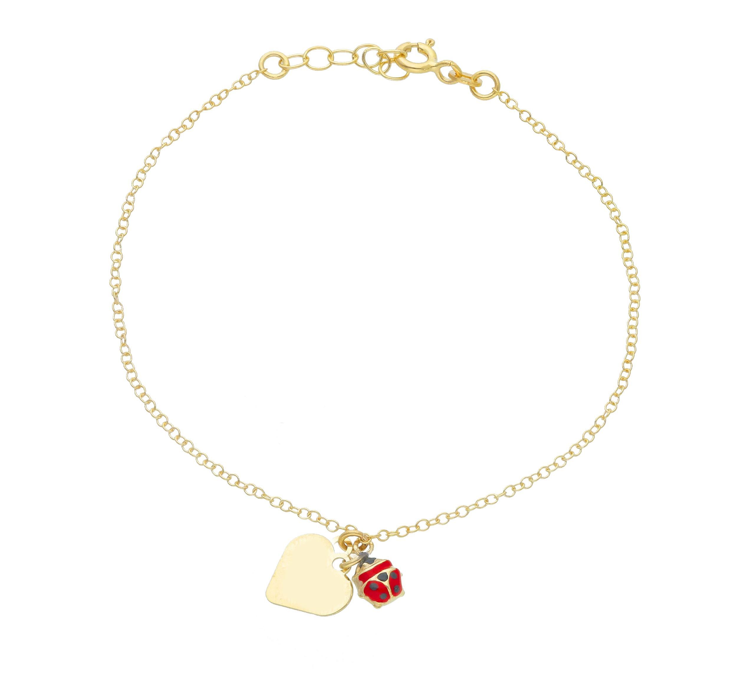 Yellow gold bracelete ladybugs k14  (code S266399)