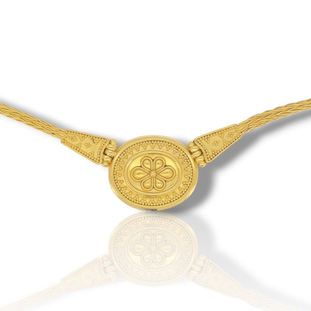 Βυζαντινό κολιέ απο χρυσό κ22 (code M2705GIR)
