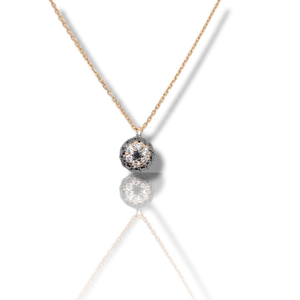 Rose gold necklace k18 with diamonds (code P2473)