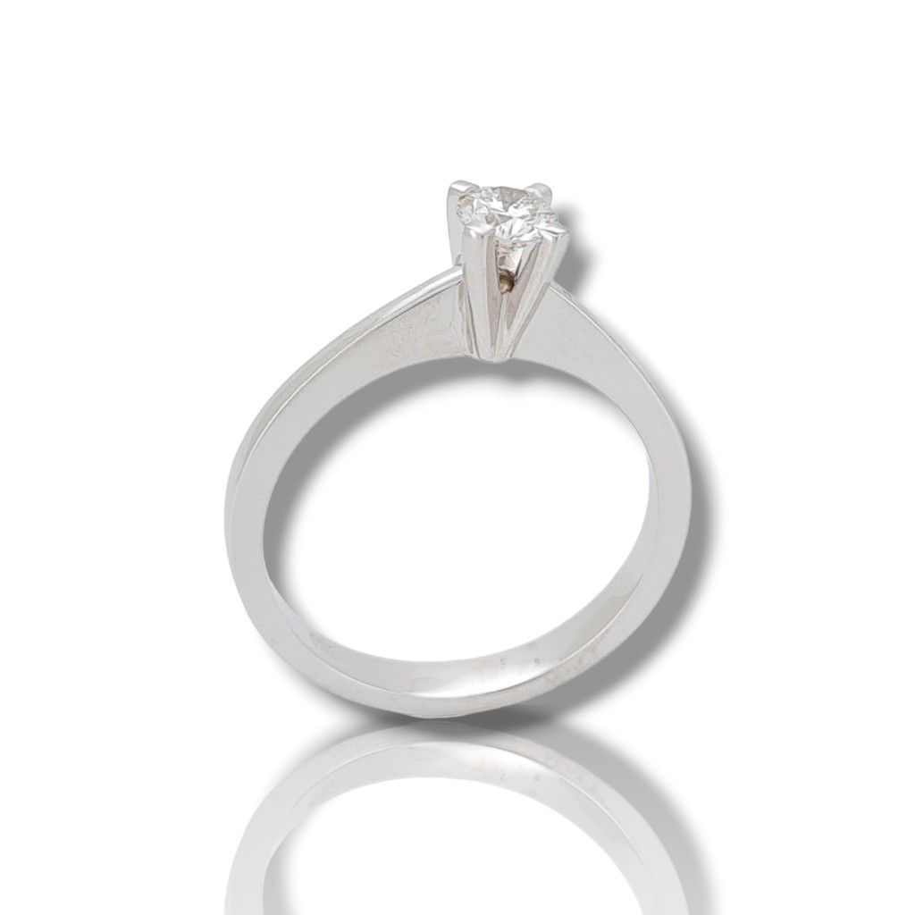 Δαχτυλίδι απο λευκόχρυσο κ18 με διαμάντι (code P2595)