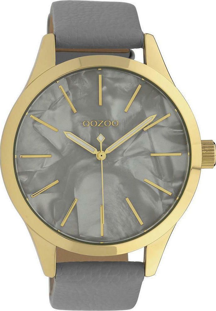 OOZOO Timepieces Grey Leather Strap C10071