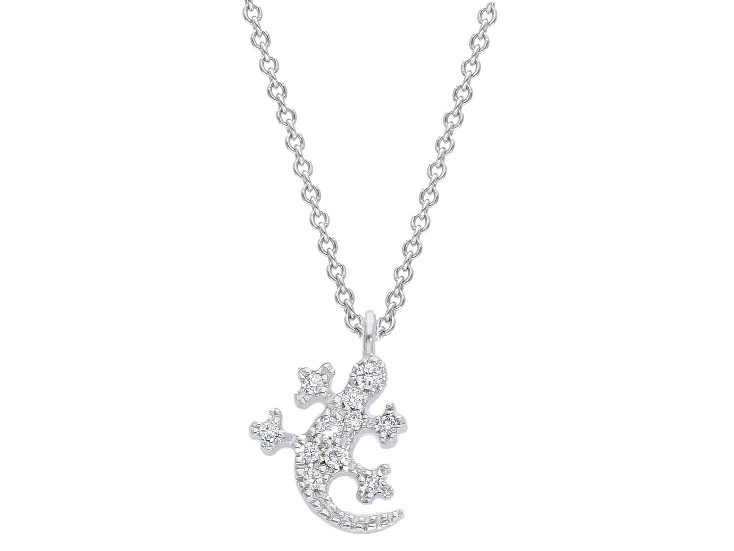  White gold necklace k18 with diamonds (code S176605)