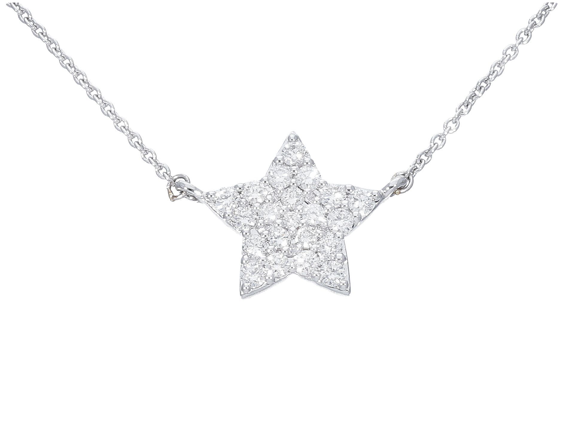  White gold necklace k18 with diamonds (code S230410)