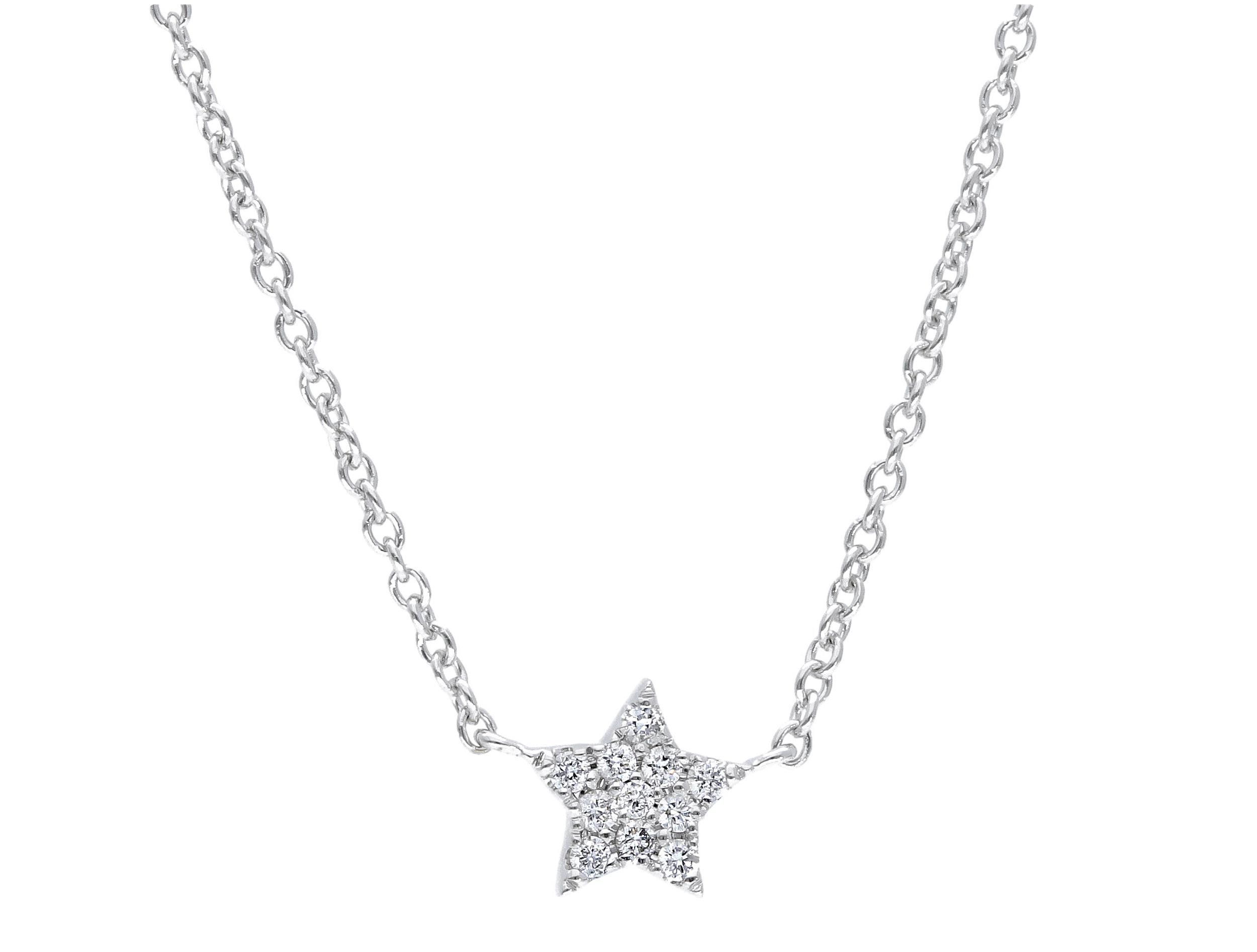  White gold necklace k18 with diamonds (code S247025)