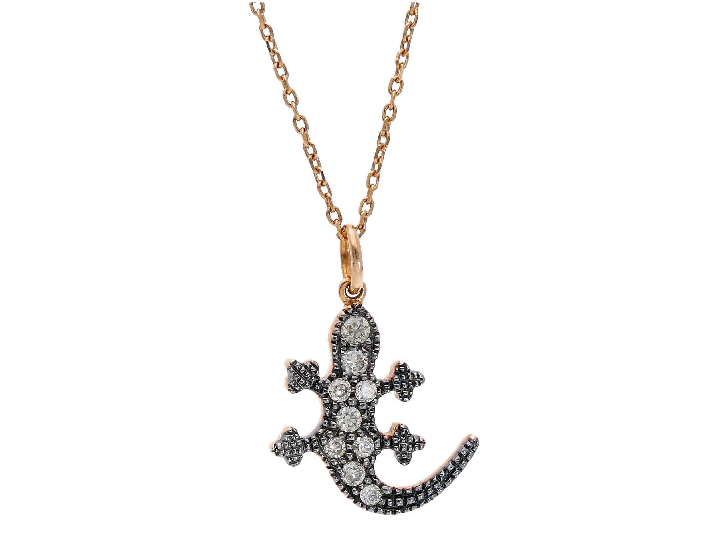Golden necklace k18 with diamonds (code S249174)