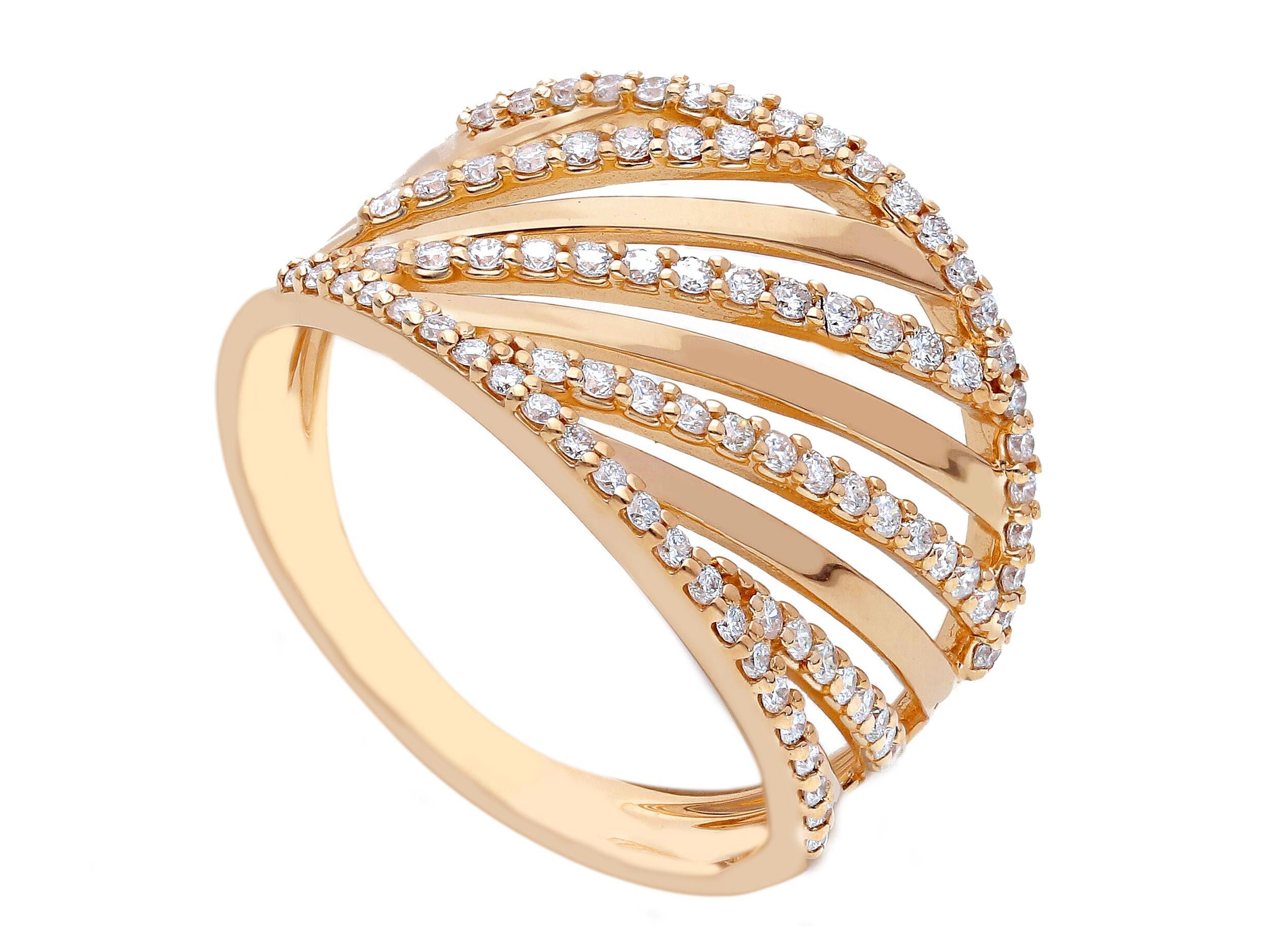Δαχτυλίδι απο Ροζ χρυσό Κ18 με διαμάντια (code S253222)