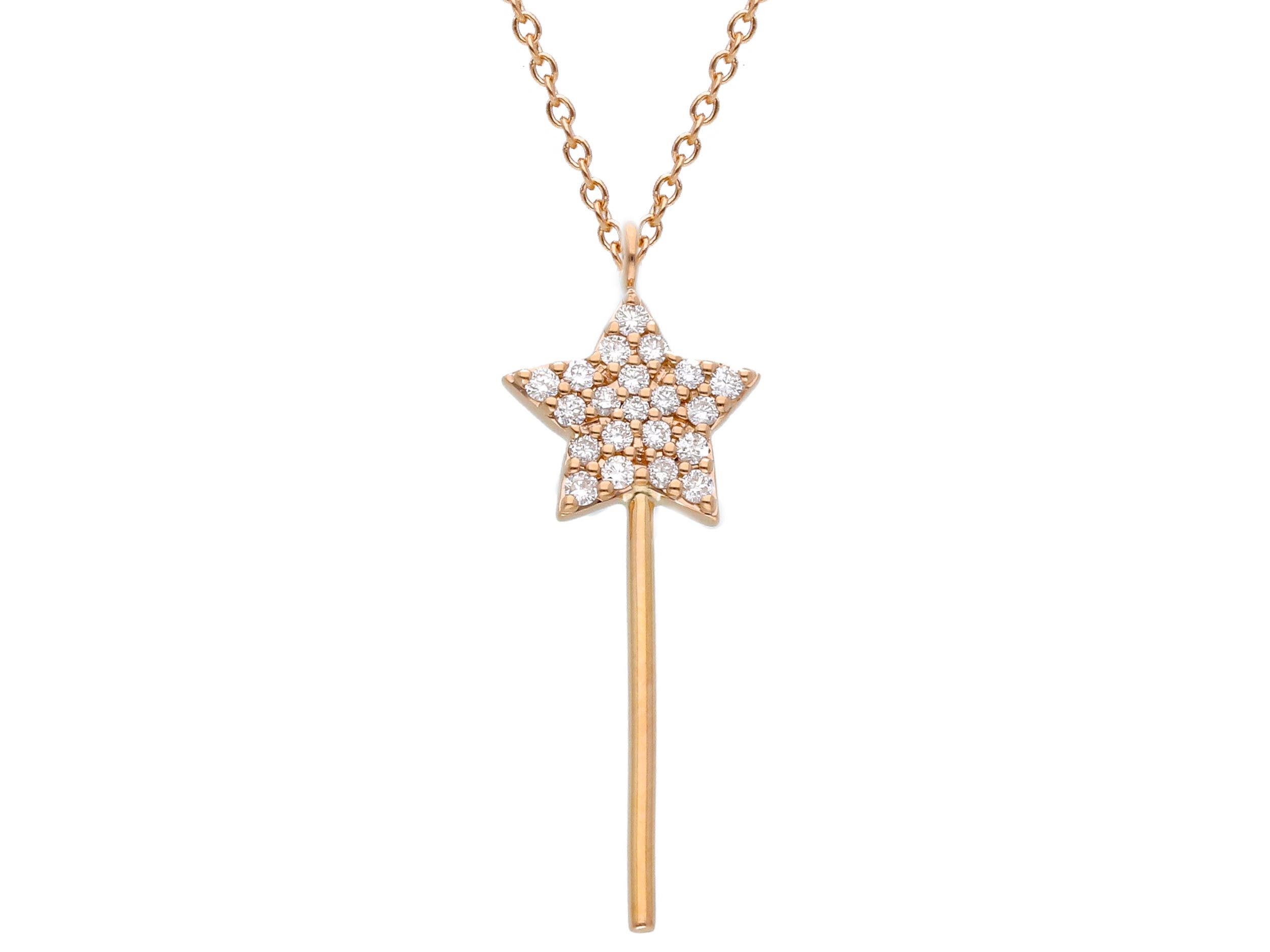 Yellow gold necklace k18 with diamonds (code S268528BR)