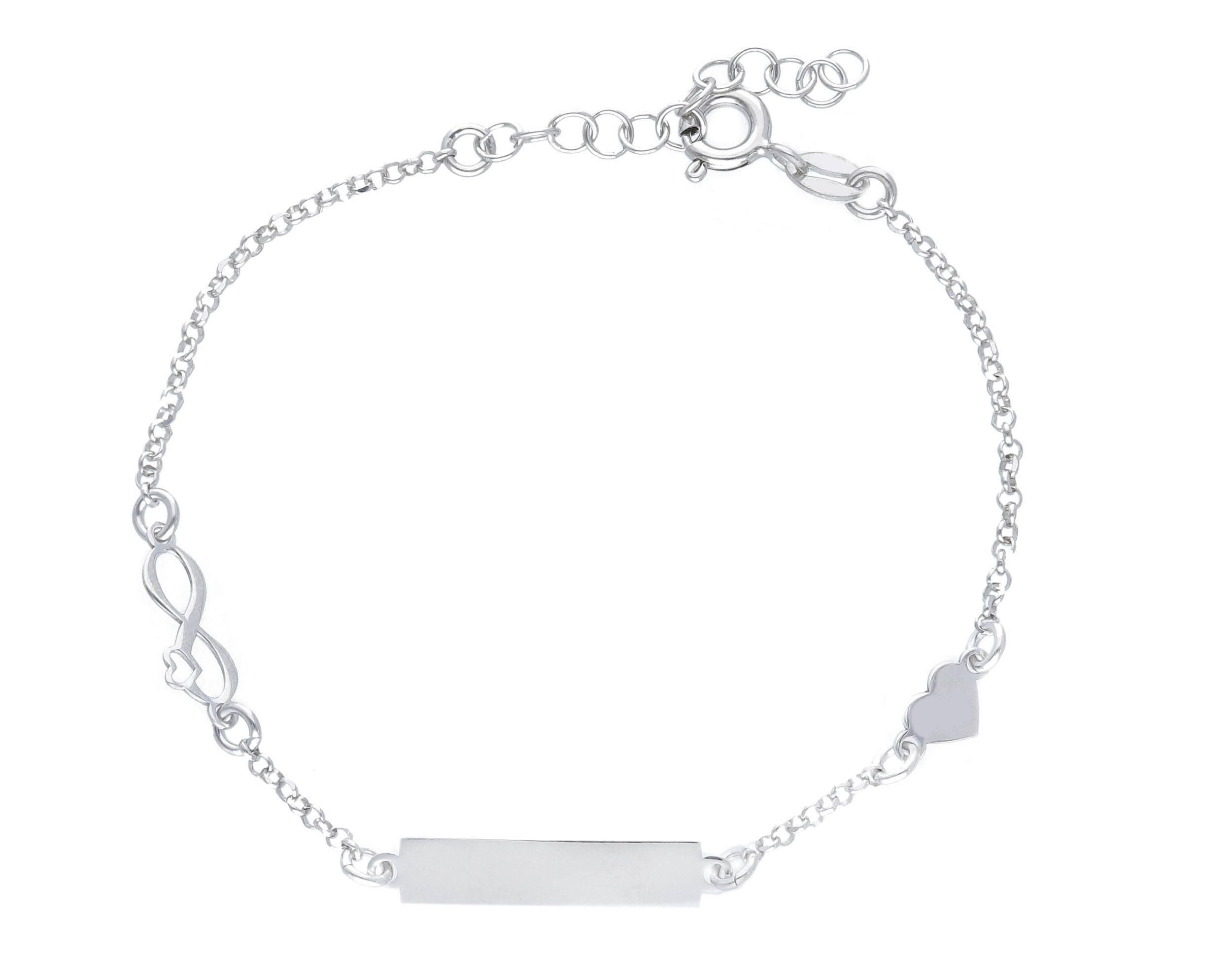 Platinum plated silver 925° bracelet (code S266342)