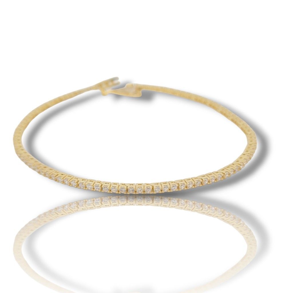 Yellow gold riviera bracelet 1.6mm (code AL2645/2)