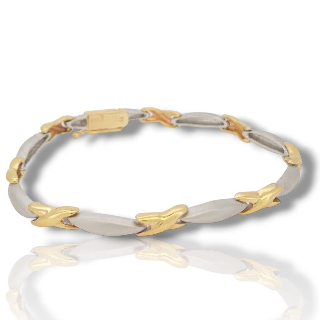 White & Yellow gold bracelet k14 (code M2648)