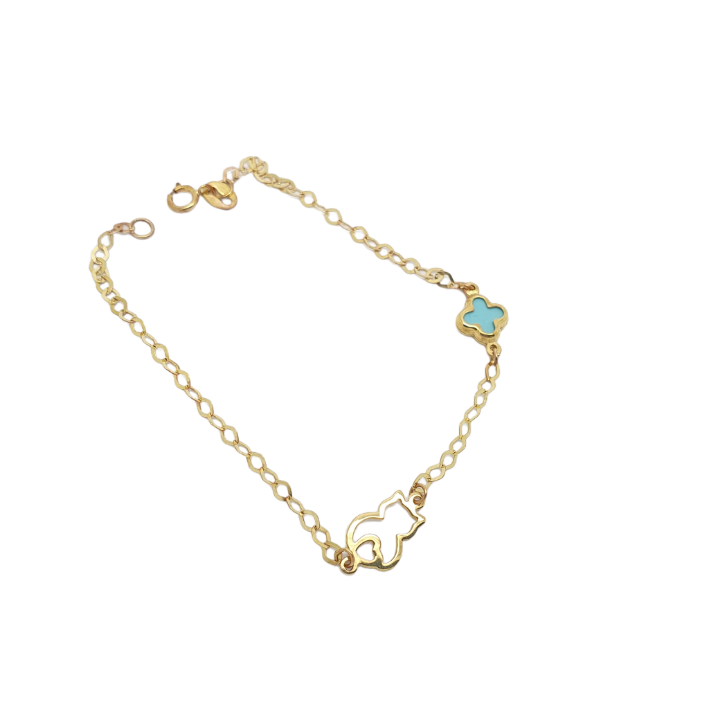 Golden cat bracelet k9 (code AL2060)