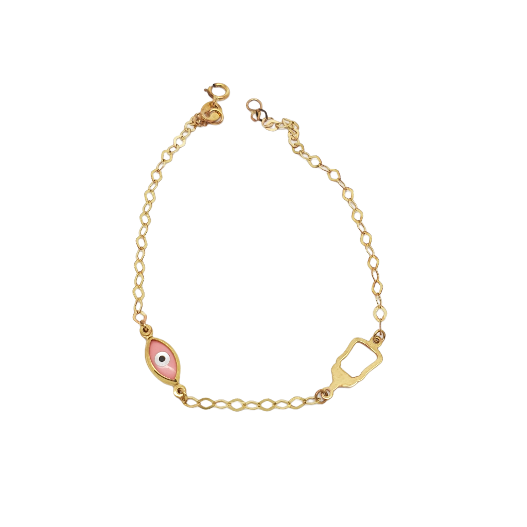 Golden baby bottle bracelet k9  (code AL2099)