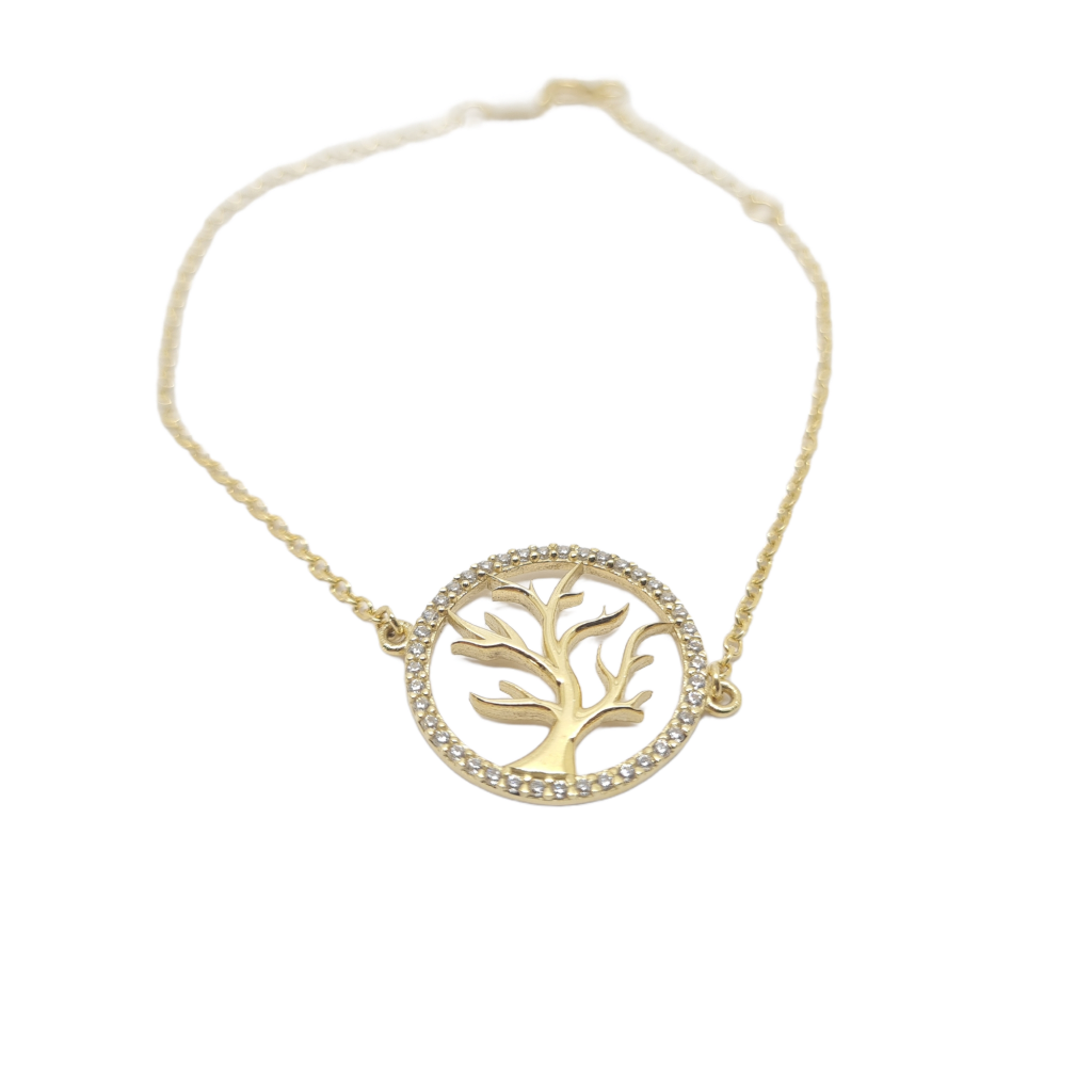 Golden tree of life bracelet k9 (code AL2224)