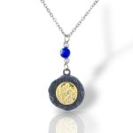 Φυλαχτό αυτοκινήτου Αγ. Χριστόφορος απο ασήμι 925° (code L008221)