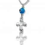 Portafortuna auto-moto Croce in Argento 925°