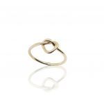 Golden ring heart shaped k14 (code P1762)