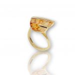 Anello in oro Giallo k14 con Citrine (code M2511)