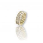 Eternity Yellow gold k14 ring with white zirkons (M2518)