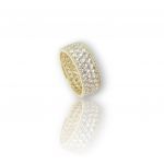 Eternity Yellow gold k14 ring with white zirkons (M2519)
