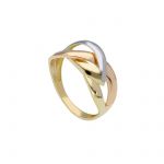 Anello in oro giallo, oro bianco e oro rosa k14 (code S255310)