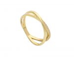 Yellow gold ring k14 with zircon stone (code S268792)