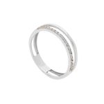 Δαχτυλίδι απο λευκό χρυσό κ9 με ζιργκόν (code S279841)