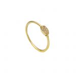Anello in oro giallo k9 con zirconi bianchi (code S280388)