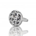 White gold ring k18 with  diamonds (code Μ2619)