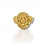 Byzantine ring made of gold k22 (code M2705AN)