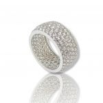 Eternity white gold k14 ring with white zirkons (M2449)