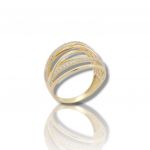 Anello in oro Giallo k14 con zirconia cubica (code SM2641)