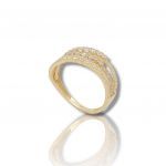 Yellow gold ring k14 with zircon stone (code SM2642)