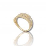 Anello in oro Giallo k14 con zirconia cubica (code SM2642)