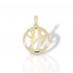 Ciondolo Zodiacale Gemelli in Oro 14 Carati (code Μ2776)
