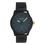 Black OOZOO watch with stainless steel bracelet - C11618