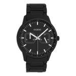 Black OOZOO watch with stainless steel bracelet - C11624