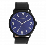 Black OOZOO watch with leather strap - C11502
